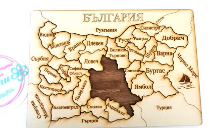 Дървен пъзел на България