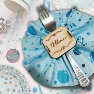 Дървена Табелка за маса 2в1