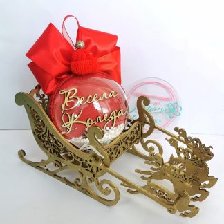 Коледна стойка за топка шейна с елени