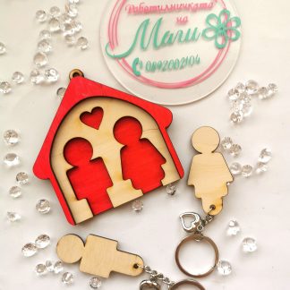 Стойка с ключодържатели за Влюбени