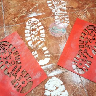 Стъпки на дядо коледа шаблон