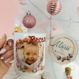 Коледна чаша с 2 снимки